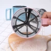Stainless steel handheld flour sieve, baking tool, non-stick flour sieve, cup-type semi-automatic flour sieve Specification image